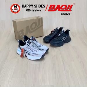 [🥇ของแท้100%👟ไซส์ 41-45🆓ฟรี...ถุงเท้า 1 คู่] BAOJI รุ่น BJM826 รองเท้าผ้าใบชาย รองเท้าวิ่ง รองเท้าออกกำลังกาย พื้นนุ่ม หล่อเท่ เบาสบายเท้า