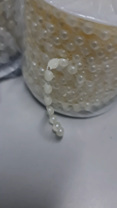 6mm / 8mm half round pearl beads manik half round high quality ABS flat back chain beads DIY handcraft jewellery hiasan