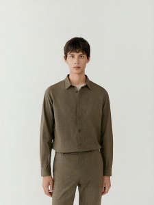 ICICLE | Washable Wool Silk Crinkle Men Shirt
