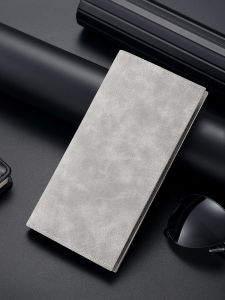 Slim Long Wallet for Men Multi-Card Slot Casual Leather Student Trendy Korean Style Vintage Money Clip Youth Fashion Accessory