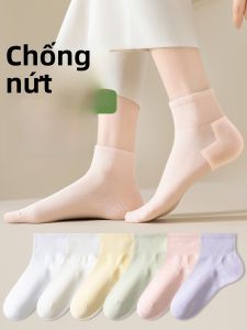 JINGCHI | Tất bảo vệ gót chân bằng silicon dưỡng ẩm cotton nguyên chất cho nữ chống nứt nẻ bảo vệ đầu gối mùa hè 2025 Tất bảo vệ gót chân