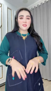 Dress Dena pakaian wanita Jeans Kombi Kaos LD 110 PB 120 All Size Lengan 7/8 Depan Jeans Belakang Kaos Bawah Rawis Cocok BB 45–70