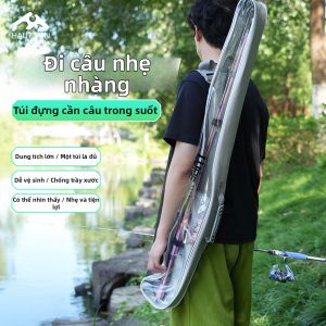 TEBEN | Túi Đựng Cây Đũa Mồi Có Cửa Sổ Trong Suốt Dễ Làm Sạch Gấp Gọn Dung Lượng Lớn
