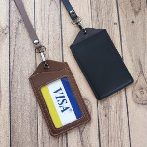 Name Tag Kulit Id Card holder Kulit Lanyard Kulit 2 Slot Termurah NTS036