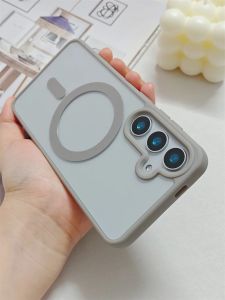 Transparent Magnetic Phone Case for Samsung Galaxy S26 S25 S24 S23 S22 Ultra Plus FE A Series Luxury Matte Macaron Colors
