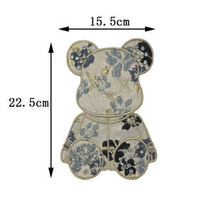 Vải Thêu Hình Thỏ Và Gấu Cổ Điển Trang Trí Vá Quần Áo Vá Lỗ Thủ Công DIY Vật Dụng Và Phụ Kiện