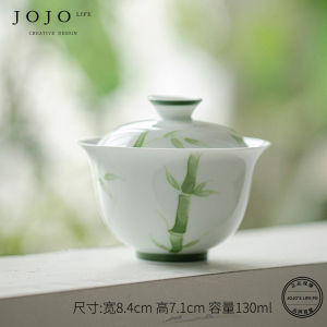 Jojos L PD Gilded Tea Bowl And Cup Set for Home Use Chaiwu Non-Heating Modern Simplicity Ceramic Hand-Painted Gongfu Tea Tools