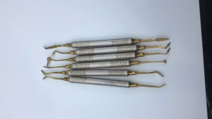 6Pcs/Kit Dental Composite Resin Filling Spatulas Double Head Titanium Plated Head Fill Restoration Set Dentist Accessories Tool