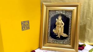 Lord Murugan - 24K Gold Foil Blue Series Frame (25*32cm)
