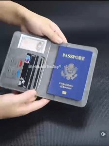 BB013 PU Leather Passport Holder Travel Passport Ticket Sim Card Document Protective Cover Holder Wallet