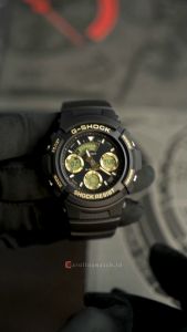Jam Tangan Pria Casio G-Shock AW-591GBX-1A9 Analog-Digital  Black Dial Black Resin Band