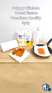 (Bundle) Premium Pulppy Kitchen Towel 3ply x 4 Roll | Kitchen Towels | Kitchen Tissue | Kitchen Roll