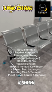 [SIAP PASANG] PUBLIC WAITING CHAIR / LINK CHAIR 3 SEATER 4 SEATER / KERUSI PELAWAT AIRPORT CLINIC HOSPITAL (READY STOCK)