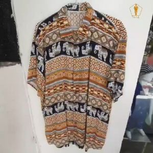 Áó Đi Biển TRAZ áo hawaii Hoa quả hoạ tiết thổ cẩm team cặp đôi nhóm gia đình vải đũi lanh mát777