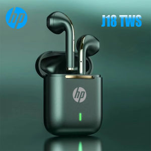 ♥100% ผลิตภัณฑ์ดั้งเดิม + Gratis Ongkir♥HP ชุดหูฟังหูฟังไร้สายบลูทูธ J18 9D หูฟังเกมลดเสียงรบกวนพร้อมไมโครโฟน TWS หูฟังหูฟังแฮนด์ฟรีใหม่