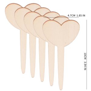 100Pcs Creative Wooden Gardening Signs DIY Writing Tags Plant Labels For Succulents Fresh Flowers Accessories Landscape Signage