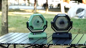Support COD🔥270° Adjustment Rechargeable Camping Fan Camping Cooling Fan Outdoor with USB LED Lamp Kipas Mudah Alih