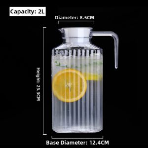 MOLORE | Commercial Cold Use Striped Acrylic Plastic Juice Pitcher