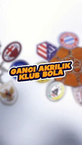 Gantungan Kunci Akrilik Klub Sepak Bola - Keychain Club Football Liga Champion Acrylic 2 Sisi