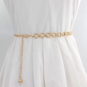 Metal Waist Chain Belt Adjustable 105cm Waist Chain All-Match For Women Jeans Dresses Accessories