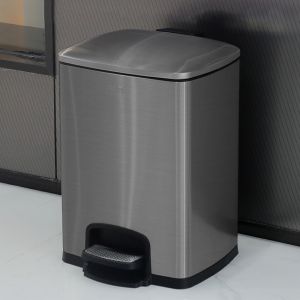 KUNFU | Stainless Steel Pedal Trash Can with Lid