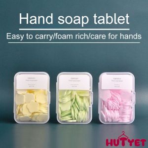 🔥Hutyet👍Soap Piece Travel Portable Hand Washing Piece Student Soap Paper Disposable Petal Soap Piece