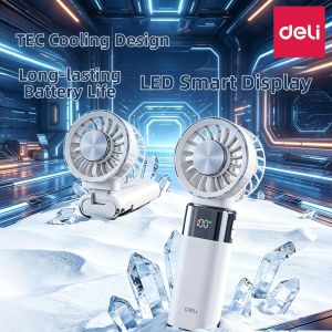 deli | USB Rechargeable Portable Cooling Quiet Adjustable Mini Fan