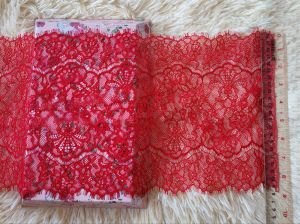 ผ้าลูกไม้แต่ง ผ้าลูกไม้ยืด ผ้าลูกไม้ระบาย ความยาว1 เมตร/ชิ้น