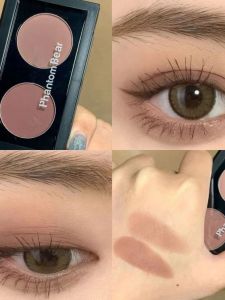 Sweet Sad Tone~ Phantom Bear Black Jasmine Dual Tone Eyeshadow Palette Matte Pearl Low Saturation High-End Pure Desire Style