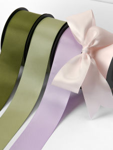 สองด้าน โพลีเอสเตอร์ ริบบิ้น 45 ซมดอกกุหลาบ ผ้าไหม ริบบิ้นงานแต่งงานตกแต่งผีเสื้อปมของขวัญกล่องช่อดอกไม้ ผ้าซาติน ริบบิ้นที่มีสีสัน