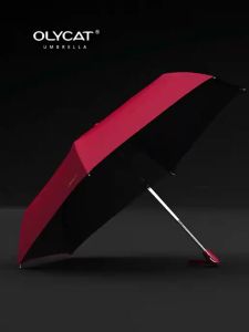 225Olycat Ouli Cat Automatic Umbrella Dual-Use Three Foldable Sun-Proof UV Protection Sun Umbrella Wholesale