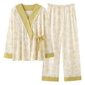 Bộ đồ ngủ bầu MiiOW có đệm ngực tay dài - Mùa thu đông