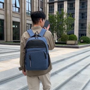 Techdoo Tas Ransel Sekolah Pria USB Charge Tas Punggung Laptop Tas Kuliah Kerja Formal TR214