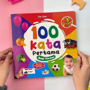 BOARDBOOK 100 Kata Pertama Bayi Pintar BONUS Video Pembelajaran Eksklusif Pertamaku Karya Tim Zain Penerbit Zain