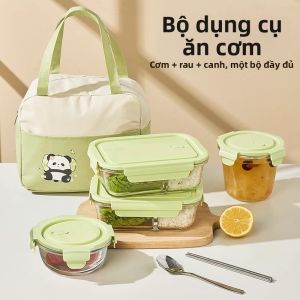 CORJANE | Bộ Hộp Bento Thủy Tinh An Toàn Khi Sử Dụng Lò Vi Sóng Cho Nhân Viên Văn Phòng