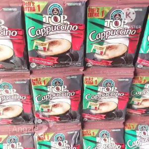 Top kopi Cappuccino coffe 1 renceng isi 15 sachet