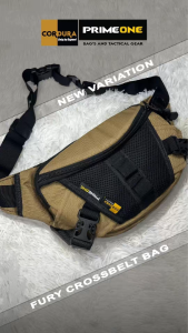 Primeone Fury Crossbelt bag color in Khaki Brown