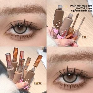 Cappuvini Velvet Liquid Eyeshadow Low Saturation Matte Fine Shiny Pure Desire Earth Tone Mật Ong Dung Tích 5g Đa Năng