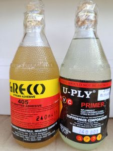 Greco Super power adhesive 405 320ml + Promer 320ml for Reglue Shoes