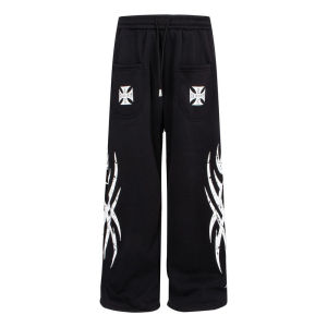 NANSSE | Tribal Print Multiple Pockets Loose Wide Leg Joggers