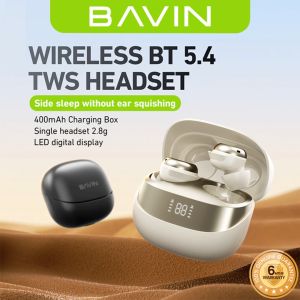 (Christmas Gift) BAVIN BA83 TWS Hi-Fi Wireless Bluetooth 5.4 Earbuds w/ Touch Control | AI Smart QR Code