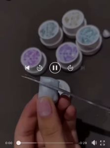 Set gel nặn nail ngọc trai 6 màu - Gel khô nặn hoa tạo charm nơ tạo hình nổi làm móng tay nail