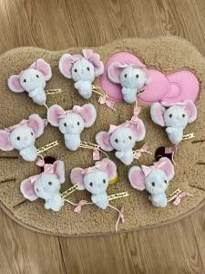 Miniso | Cute Frando Mouse Plush Keychain with Bowknot Adorable Cartoon Mouse Stuffed Pendant for Bags Keys Perfect Gift for Soft
