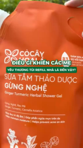 Túi Sữa Tắm Thảo Dược Gừng Nghệ Cỏ Cây Hoa Lá 1000gram vs Gel Vệ Sinh X2 Nano Nghệ 150gram