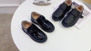 Giày đồng phục học sinh nam nữ lontakids giày trang trọng thường ngày màu đen (trẻ mới biết đi/trẻ nhỏ/trẻ lớn/trẻ nhỏ)