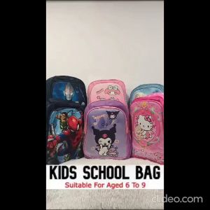 #ReadyStock  38CM Beg Sekolah Budak Perempuan Lelaki Goodies School Bag for Girls Backpack Cute Cartoon Beg murah