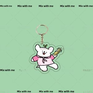 Original Flying Disk Sports Dog Tag Keychain Acrylic Club Event Small Gift Memorial Present Creative Festival Supplies