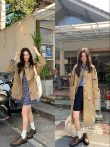 NIHAOKANONG | Áo Khoác Trench Phong Cách Thường Ngày