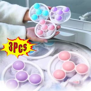 3pcs Washing Machine Hair Filter Bag Floating Pet Fur Lint Hair Removal Catcher Reusable Household Hair Filter Net Pouch Floating Hair Filtering Mesh
