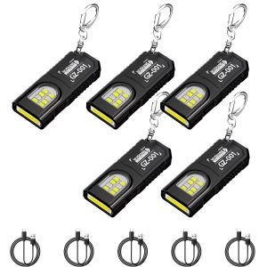 BALDR | Đèn Pin LED COB Có Thể Sạc Lại Bằng USB Với Kẹp Bút Và Móc Khóa Di Động Có Nam Châm - Đèn Lồng Làm Việc Ngoài Trời Mini Mạnh Mẽ Chống Nước Chiếu Sáng 50-100m